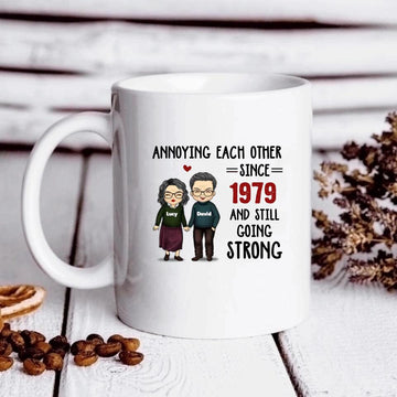 Annoying Each Other, Still Going Strong - Personalized Coffee Gift Mug, Gift For Couple, Husband Wife, Anniversary, Engagement, Wedding, Marriage Gift
