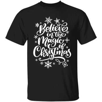 Believe Christmas T-Shirt Women Believe in The Magic of Christmas Plaid Shirt