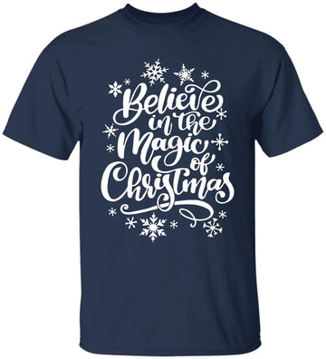 Believe Christmas T-Shirt Women Believe in The Magic of Christmas Plaid Shirt