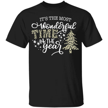 It's the Most Wonderful Time of the Year Leopard Pattern Shirt, Christmas T-Shirt, Christmas Gift Designs