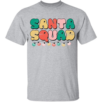 Christmas Squad Santa Family Matching Pajamas Xmas Lights T-Shirt