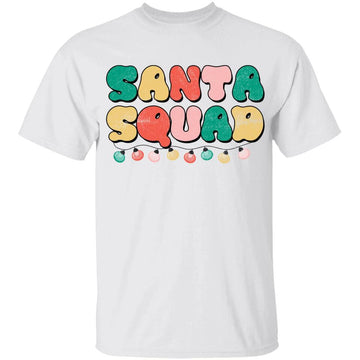 Christmas Squad Santa Family Matching Pajamas Xmas Lights T-Shirt