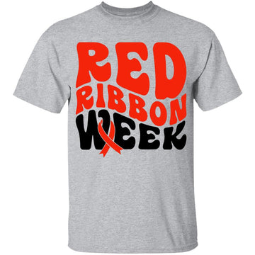 We Wear Red For Red Ribbon Week Awareness Shirt