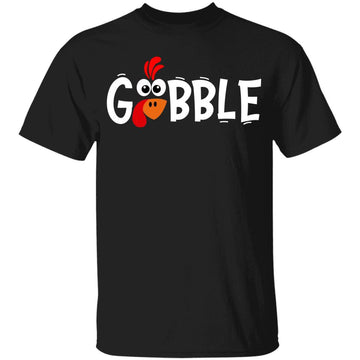 Gobble Gobble Thanksgiving T-Shirt Women Funny Turkey Graphic Print Shirt