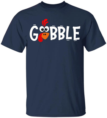 Gobble Gobble Thanksgiving T-Shirt Women Funny Turkey Graphic Print Shirt