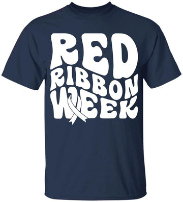 We Wear Red For Red Ribbon Week Awareness T-Shirt