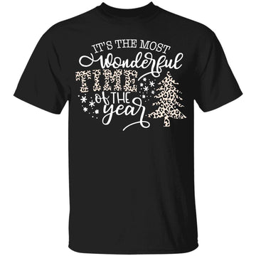 It's The Most Wonderful Time Of The Year Leopard Christmas T-Shirt Design - Xmas Gifts Sweater, Hoodie