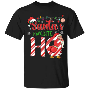 Christmas Santa's Favorite Ho Xmas Pajama Funny Naughty Shirt