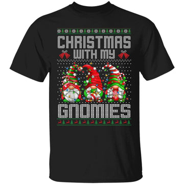 Christmas With My Gnomies Funny Gnome Ugly Christmas Sweater Shirt