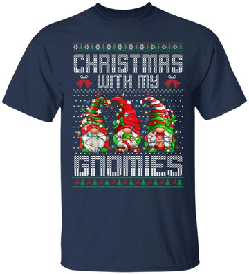 Christmas With My Gnomies Funny Gnome Ugly Christmas Sweater Shirt