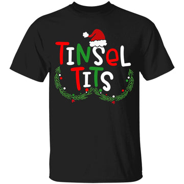 Tinsel Tits And Jingle Balls Funny Matching Christmas Couple Shirt
