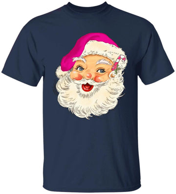 Funny Vintage Pink Santa Claus Pink Christmas Design Xmas Shirt