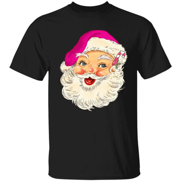 Funny Vintage Pink Santa Claus Pink Christmas Design Xmas Shirt