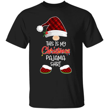 This Is My Christmas Pajama Shirt Gnome Christmas Red Plaid T-Shirt
