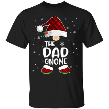 The Dad Gnome Buffalo Plaid Matching Family Christmas Pajama Shirt