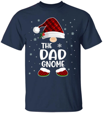 The Dad Gnome Buffalo Plaid Matching Family Christmas Pajama Shirt