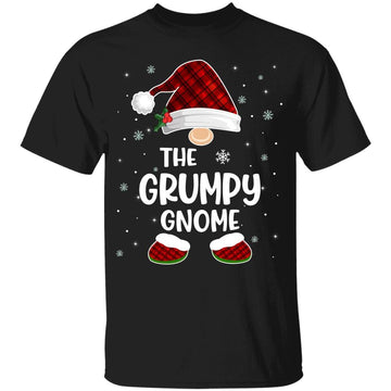 The Grumpy Gnome Buffalo Plaid Matching Family Christmas Pajama Shirt