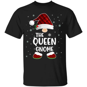 The Queen Gnome Buffalo Plaid Matching Family Christmas Pajama Shirt