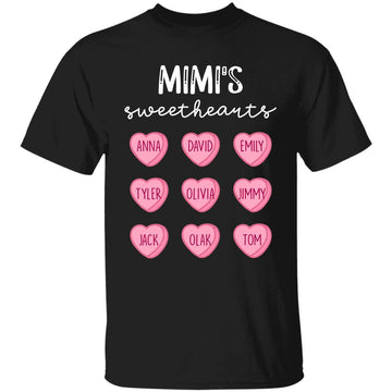 Valentines Day Shirt, Personalized Grandma's Sweethearts T-Shirt, Grandma Valentine Shirts, Women Valentine Shirt, Custom Grandma with Grandkids Name