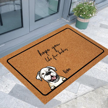 Hope You Like Cats - Funny Version - Personalized Doormat - Birthday, Loving, Funny, Home Decor Gift For Cat Mom, Cat Dad, Dog Mom, Dog Dad, Pet Lover