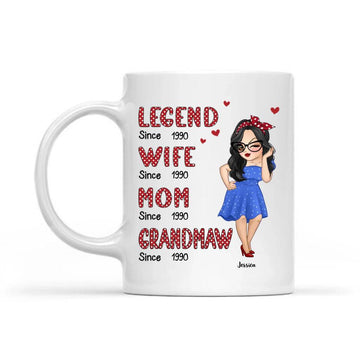 Legend Wife Mom Since Years , Personalized Mugs, Gift For Mom, Mother's Day Gifts