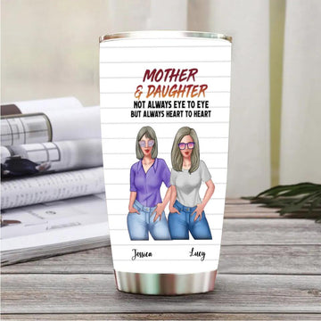 Personalized Custom Mother And Daughter Tumbler, Gift For Mother And Daughter, Mother’s Day Gift Idea, I Get My Attitude From My Freakin’ Awesome Mom