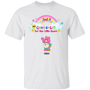 Just A Grandma Who Cares-A-Lot For Her Little Bears, Personalized Custom Mama Bear T Shirt