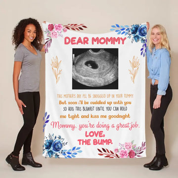 Personalized This Mother’s Day Hug This Blanket, Ultrasound Blanket Gift For Mom to be