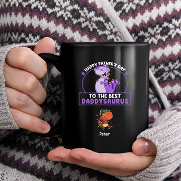 Happy Father’s Day To Daddysaurus Personalized Mugs, Best Gift For Father