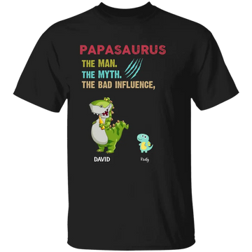 Grandpasaurus/Papasaurus Personalized T-Shirt, Best Gift For Father, Grandpa