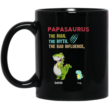 Grandpasaurus/Papasaurus Personalized Mugs, Best Gift For Father, Grandpa
