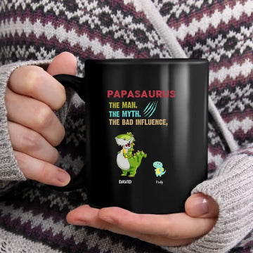 Grandpasaurus/Papasaurus Personalized Mugs, Best Gift For Father, Grandpa