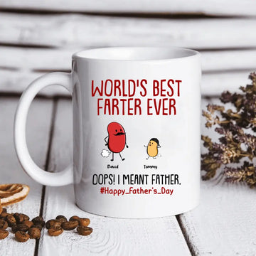 World’s Best Farter Ever I Mean Father Funny Personalized Mugs