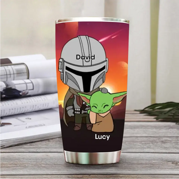 Yoda Best Dad In The Galaxy Personalized Tumbler, Gift for Father