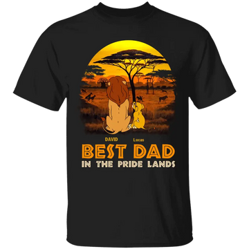 Best Dad In The Pride Lands Personalized T Shirt, Gift for Father