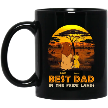 Best Dad In The Pride Lands Personalized Mugs, Gift for Father
