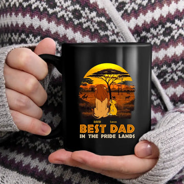 Best Dad In The Pride Lands Personalized Mugs, Gift for Father