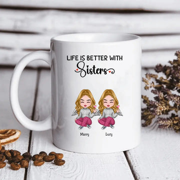Sisters – Sisters Forever Personalized Mug – Sister Gift – Gift For Her – Anniversary Gifts – Birthday Gift