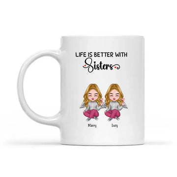 Sisters – Sisters Forever Personalized Mug – Sister Gift – Gift For Her – Anniversary Gifts – Birthday Gift