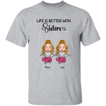 Sisters Shirt – Sisters Forever Personalized T-shirt – Sister Gift – Gift For Her – Anniversary Gifts – Birthday Gift