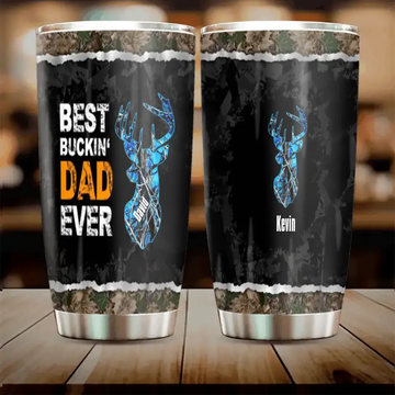 Buckin Dad Personalized Tumbler, Gift for Father