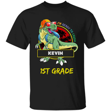 Dinosaurus Ready To Crush School Personalized T Shirt, Gift For Son, Daughter, Back To School