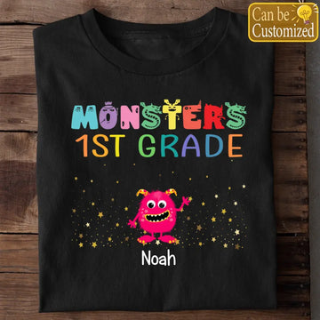 Monster School Personalized T Shirt, Back To School Gift For Son, Daughter