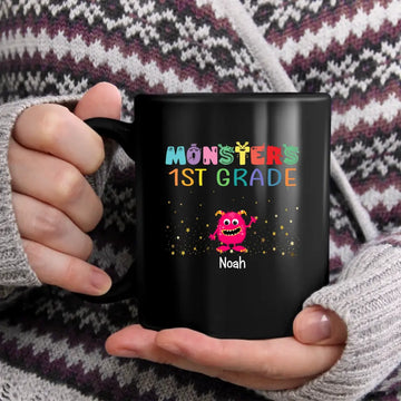 Monster School Personalized Mugs, Back To School Gift For Son, Daughter