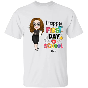 Happy First Day Of School Personalized T Shirt, Back To School