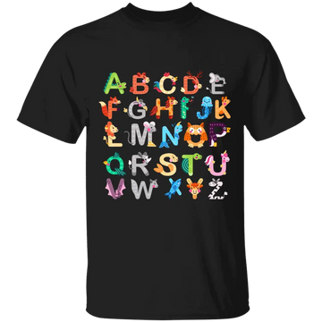 Dinosaurs Alphabets Personalized T-Shirt - Gift For Son, Daughter - Back To School Gift
