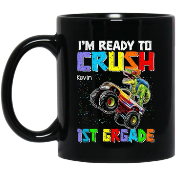 I’m Ready To Crush Kindergarten Personalized Dinosaur Mugs - Gift For Son, Daughter - Back To School Gift