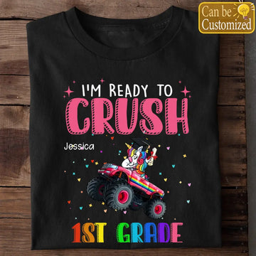 I’m Ready To Crush Unicorn Kindergarten Personalized Shirt - Gift For Son, Daughter - Back To School Shirts