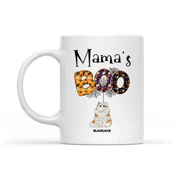 Mama's Boo Personalized Mug - Gift For Cat Lovers - Gift For Grandma, Mama - Happy Halloween Mugs