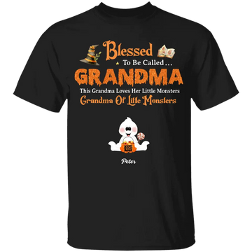 This Grandma Loves Her Little Monsters Personalized Shirt, Gift For Mom - Grandma - Happy Halloween